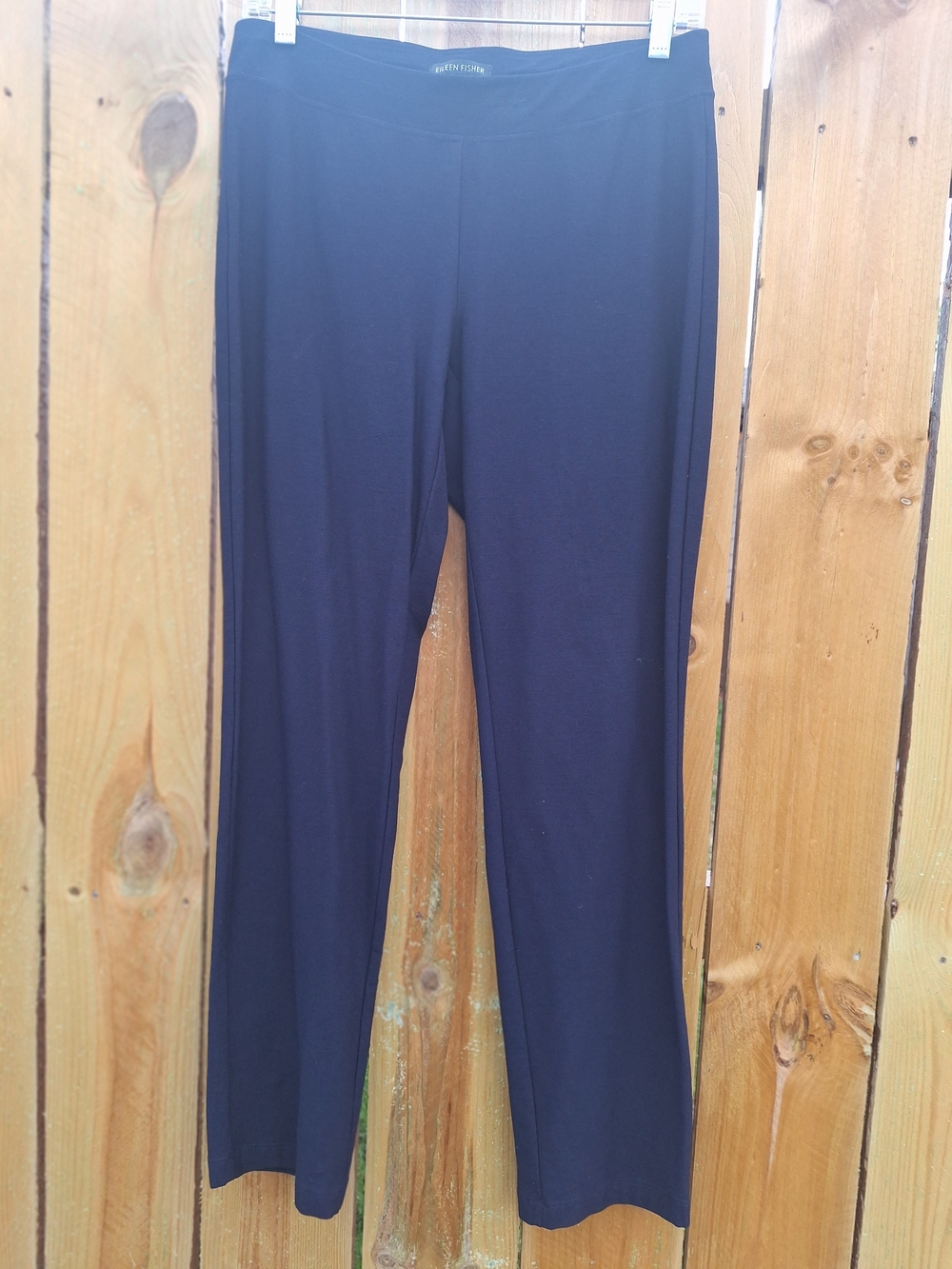 Eileen Fisher Navy Straight-Leg Pull-On Pants Size XS